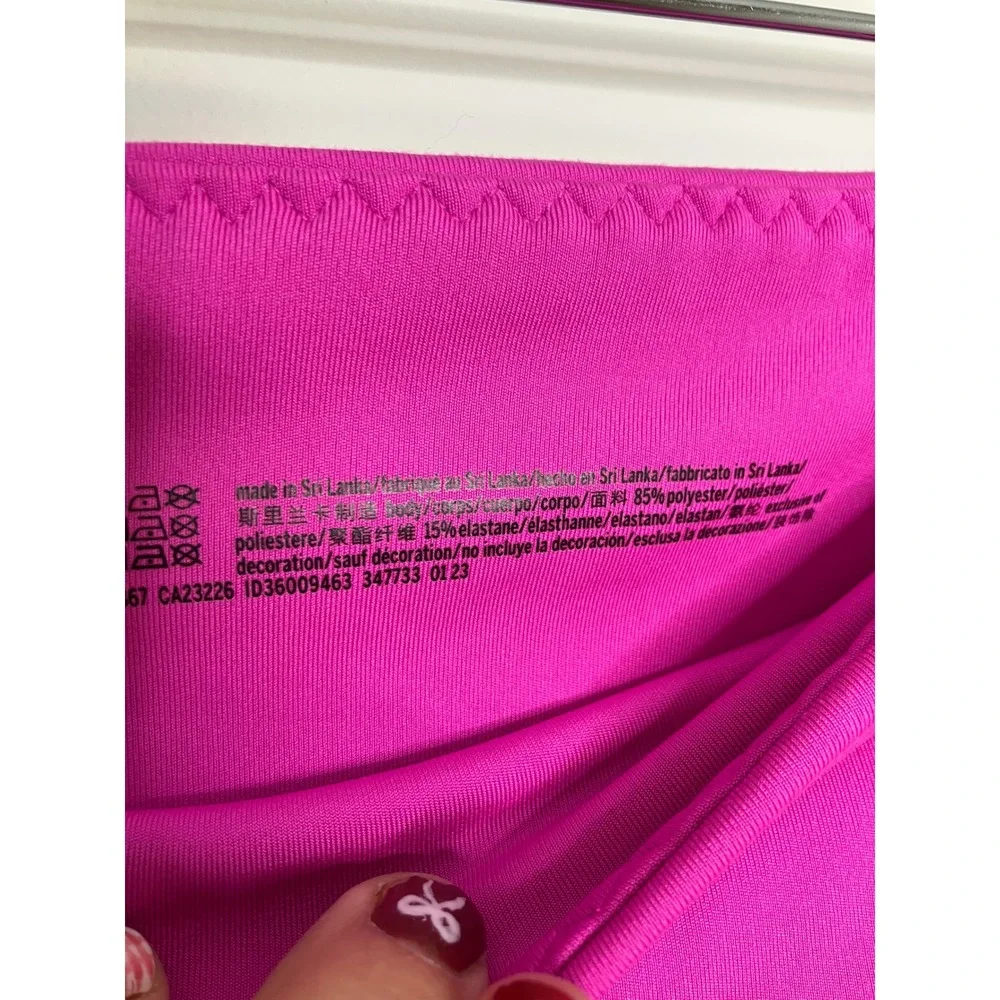 Victoria's Secret Leggings Womens L Short Pink Excellent Pockets Piping Cropped